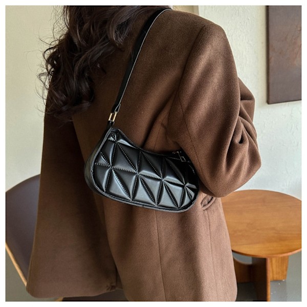 Mode læder skuldertaske Simple underarm taske KHAKI Khaki