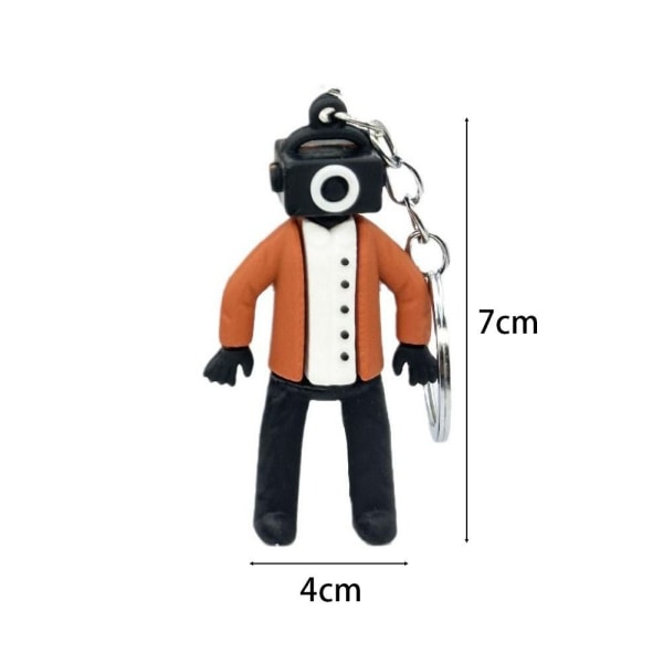 1 stk nøkkelring ornament Skibidi toalettanheng C C