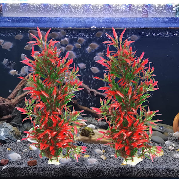 2 STK kunstige vandplanter akvarieplanter Krybdyrklatring