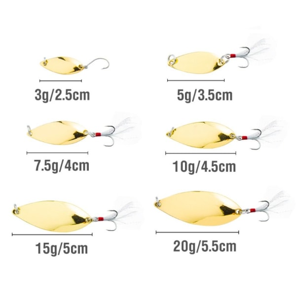 Fiskelokker Kunstagn GULL 5G 5G gold 5g-5g