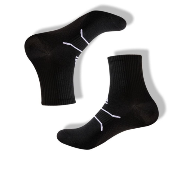 Long Tube Socks Casual Sukat MUSTA Black