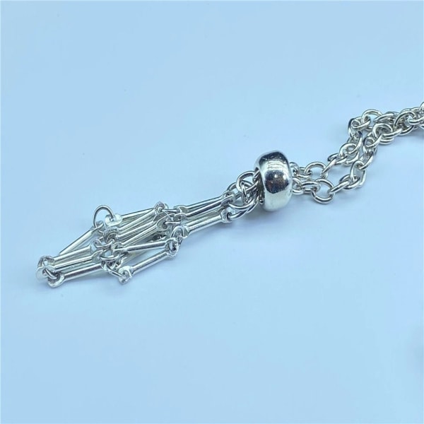 Crystal Holder Cage Necklace Crystal Net Metal Necklace BLACK S Black S