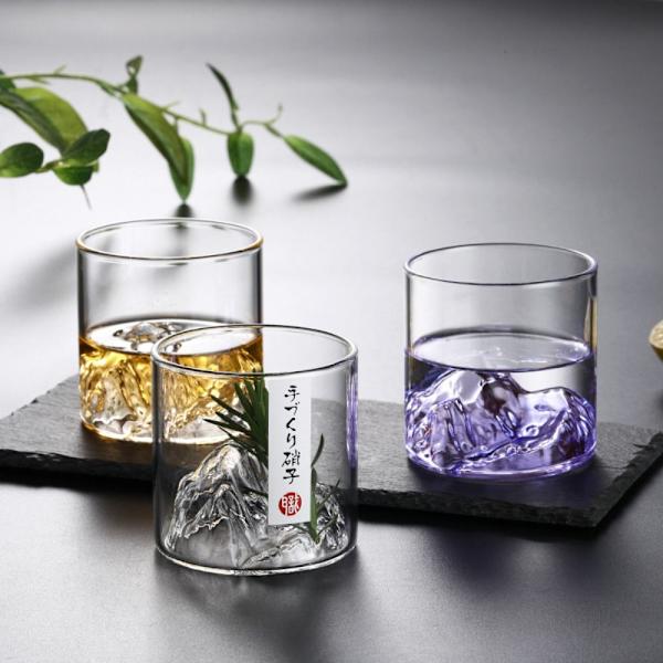 Liten Glass Kaffekopp Retro Mountain Glass L 300MLWHITE HVIT L  300mlwhite