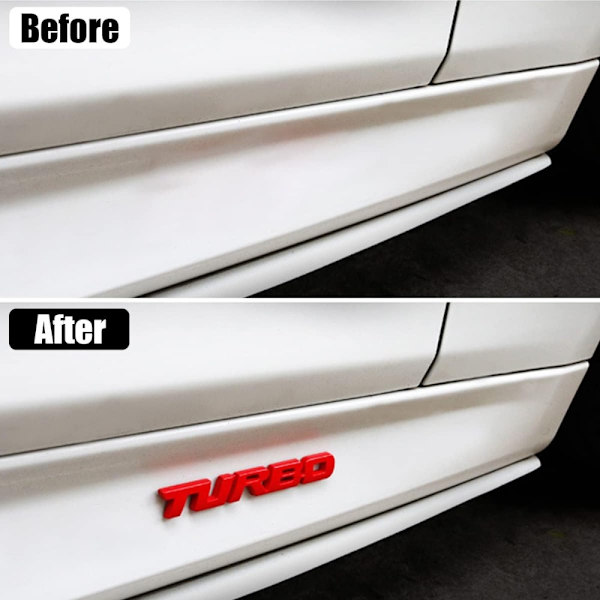 3 stk Turbo Bil Emblem 3D Letter Metal Turbo Badge Auto Logo