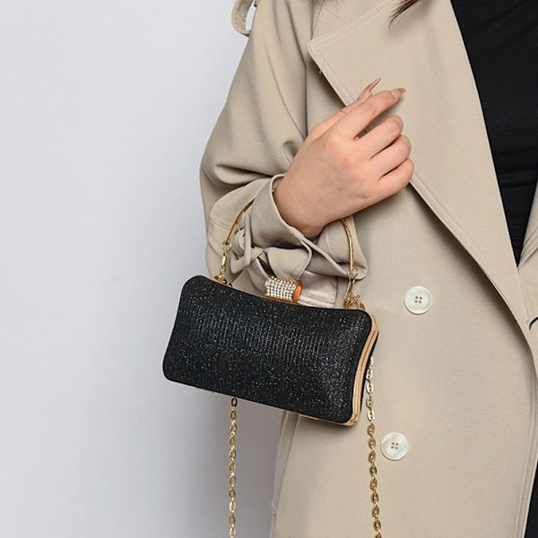 Evening Bag Chain Axelväskor GULD gold