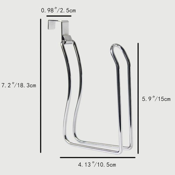 Toiletpapirholder Tissue Håndklæderulle Dispenser SORT black