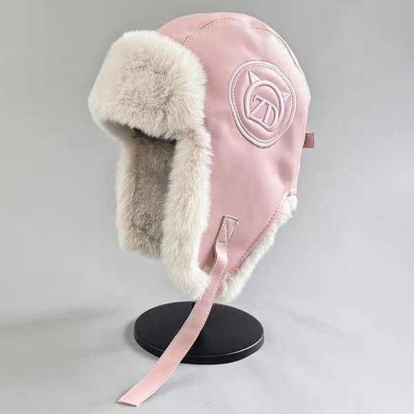 PU Varm Mössa Vindtät Termisk Mössa ROSA Pink