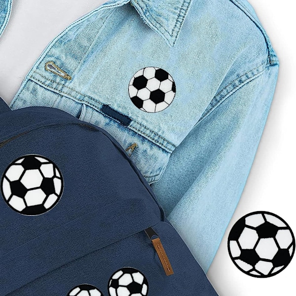 15 stk. Stryge-på-lapper Fodbold Broderet Patches