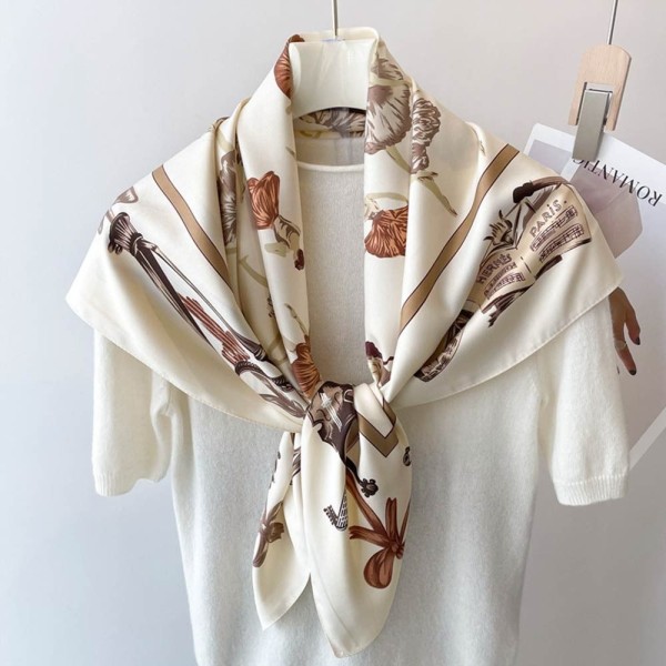 90x90cm Silk Scarf Beach Shawl 2 2 2