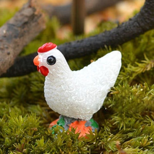 Red Rooster White Hen Micro Landscape Set