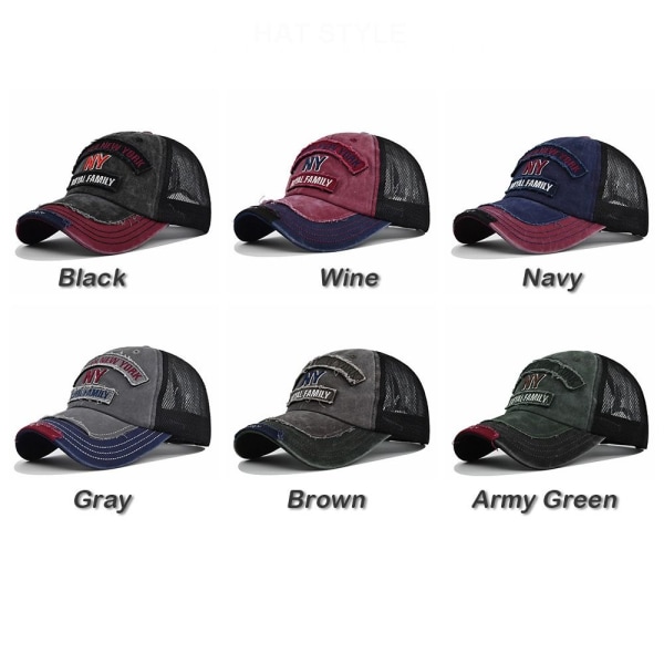 Brev Broderi Baseball Caps Net Snapback Hatter KAFFE KAFFE coffee