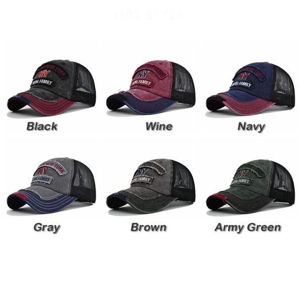 Brev Broderi Baseball Kepsar Net Snapback Hattar VIN RÖTT VIN wine red