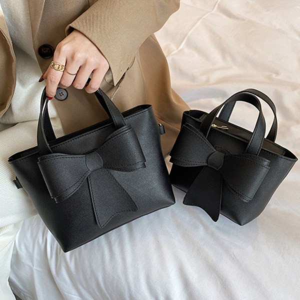 Lille skuldertaske Bow Design håndtasker SORT L black L