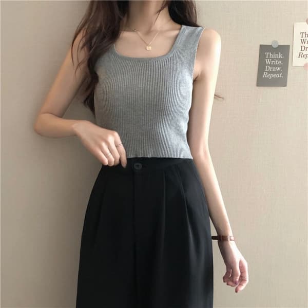 Lyhyt toppi Camisole HARMAA Grey