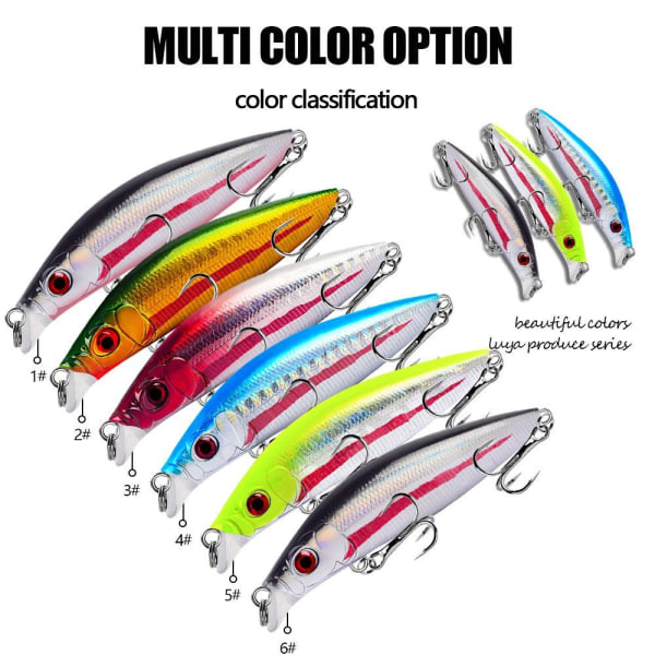 Synkende Fiskeri Lure Minnow Lure FARVE 2 FARVE 2 Color 2