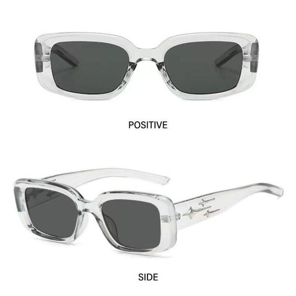 Y2k Star Aurinkolasit Punk Aurinkolasit CLEAR GRAY CLEAR GREY Clear Gray