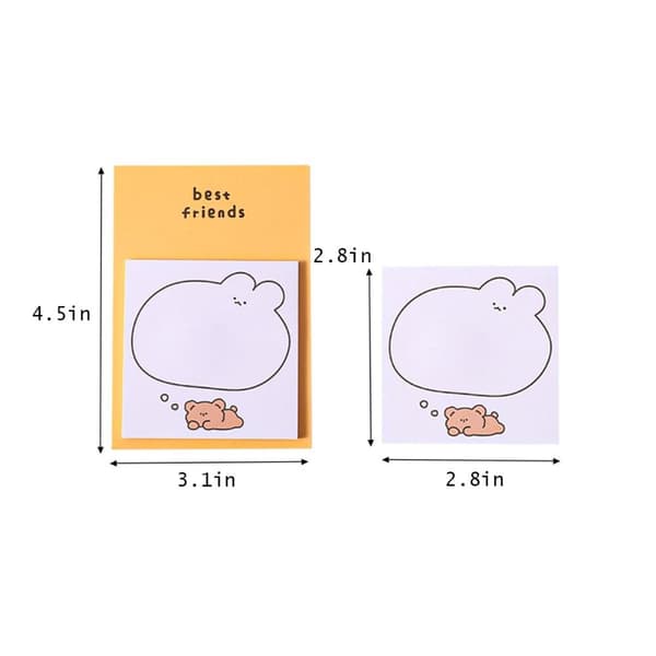 1/4 STK Memoblok Sticky Notes 4 STK 4 STK 4PCS