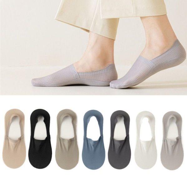 1 par Båtsockor Osynliga strumpor MÖRKGRÅ dark grey