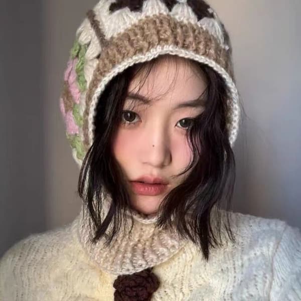 Håndlavede hæklede huer strikket pullover hue KAFFE Coffee