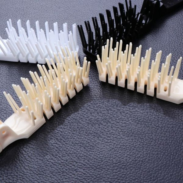 Folding Comb Massasje Hårbørste SVART black