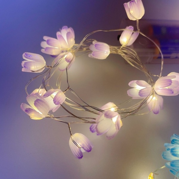 Tulip String Lights Blomster Nattlys BLÅ 2M 20LED 2M 20LED blue 2M 20LED-2M 20LED