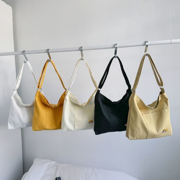 Lærredsstoftasker Casual Messenger Tasker SORT black