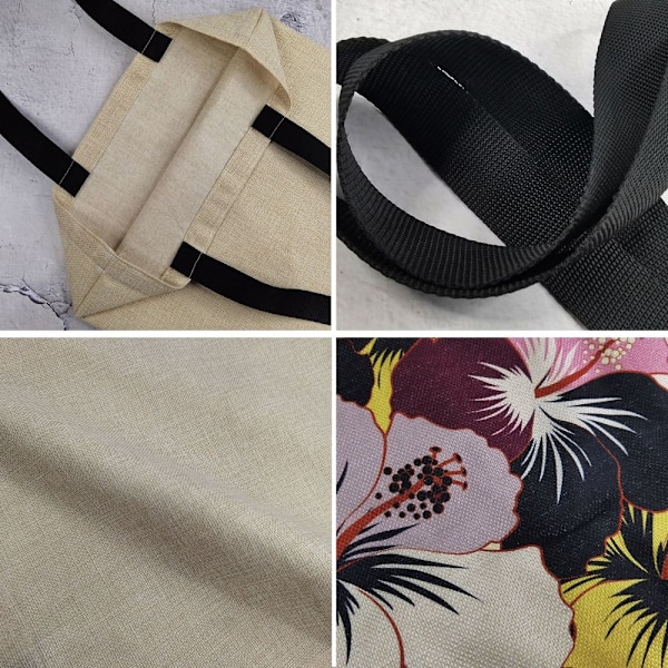 Canvas tygväska Eco Shopping Handväska 1 1 1