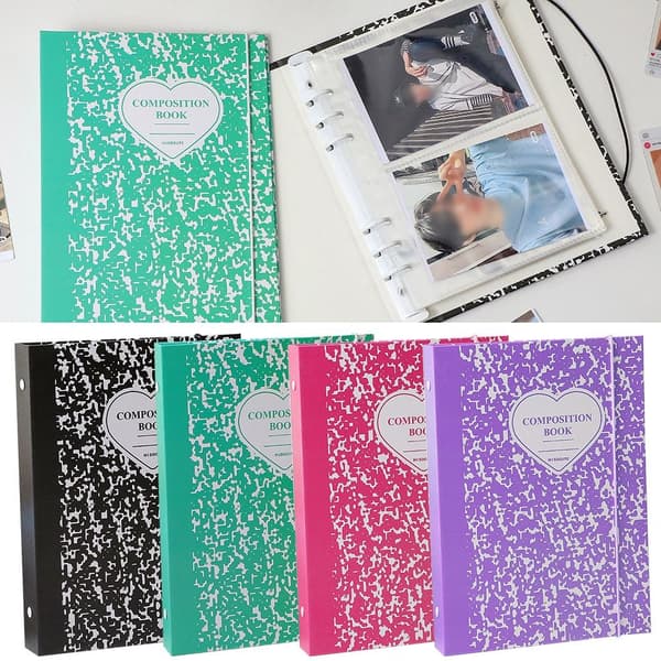 A5 Ringbind Fotoalbum SORT SORT Black