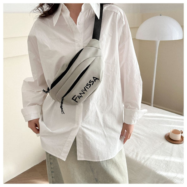 Messenger Bag Skolväskor VIT White