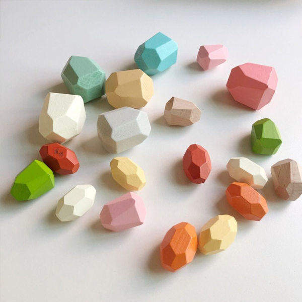 Rainbow-puiset kivipinoavat lohkot A-10KPL A-10KPL A-10pcs