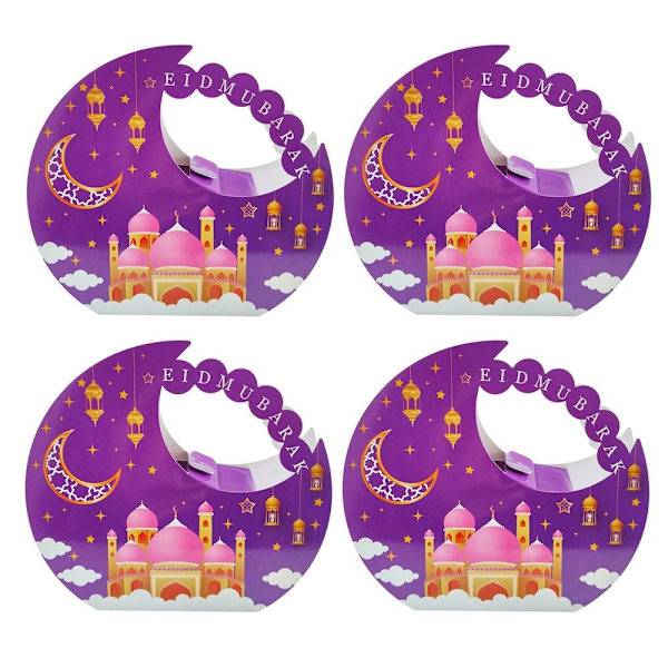 4/8 st EID Mubarak Presentask med Godispåsar 4PCSSTYLE 3 STYLE 3