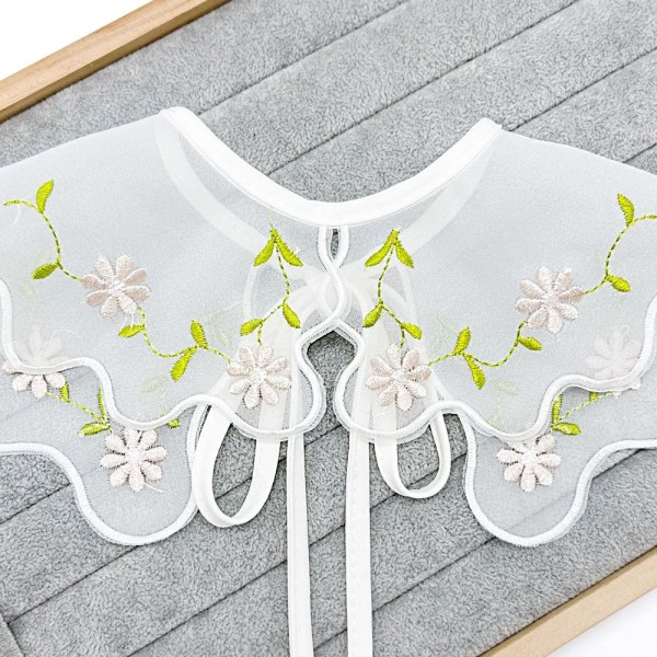 Kvinners blondekrage Dingzhu sjalkrage Front Placket krage