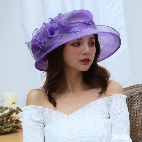 Solhattar Bröllopshatt LILA purple