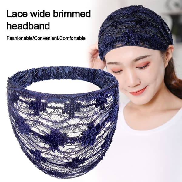 Bredbremmet blondehodebånd Vaske hodeplagg BLÅ blue
