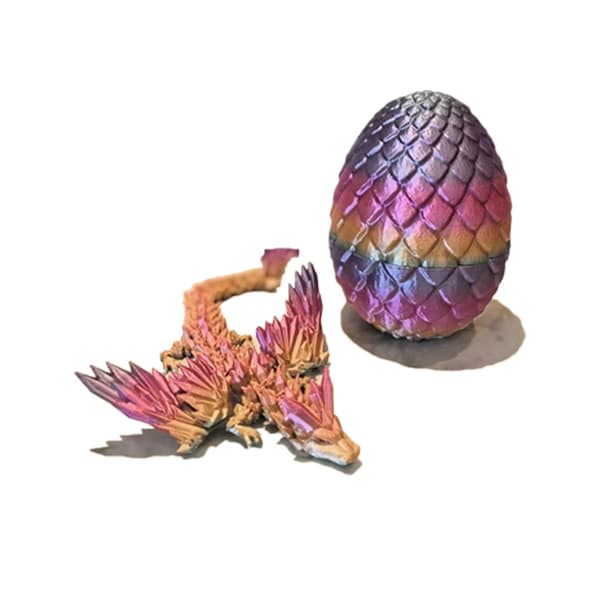 3D-printade Drakägg Drake med Vingar STIL 3 STIL 3 Style 3