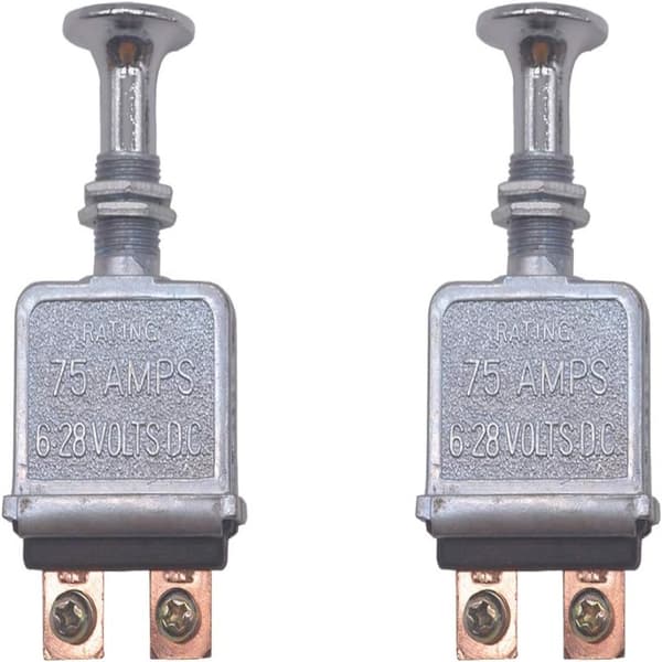 2 kpl Heavy Duty Push-Pull -kytkin, raskaan käytön Push-Pull-On-Off
