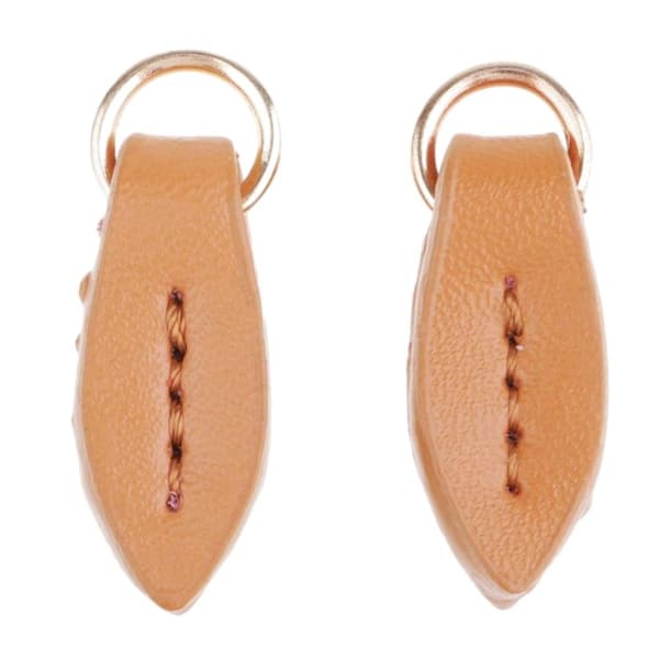 2 st Läder Spänne Kort Pack Hasp GUL yellow