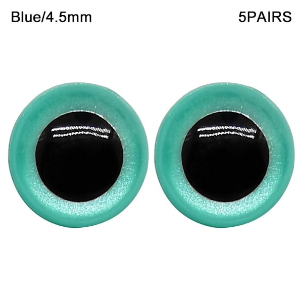 10 st/5 par Eyes Crafts Eyes Puppet Crystal Eyes 4,5 MM BLÅ BLÅ 4.5mmBlue