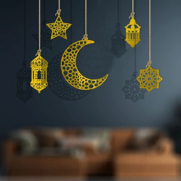 Moon Star Lantern Pendant Eid Pendant A A A