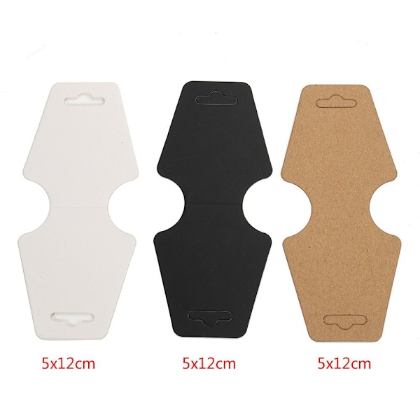 50ST Smyckesförpackningskort Displayhållare Kartong 1-VIT2 1-White2