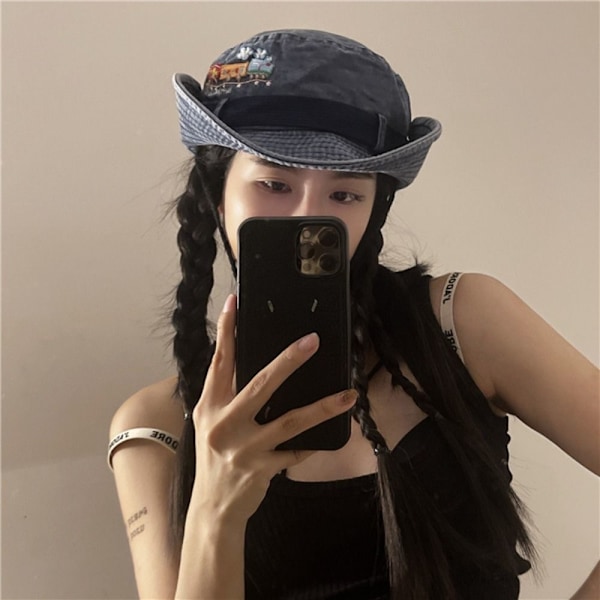 Cowboyhatt Dam Keps GRÅ Grey