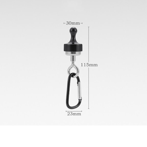 Magnetkrog D-formet spænde SORT black