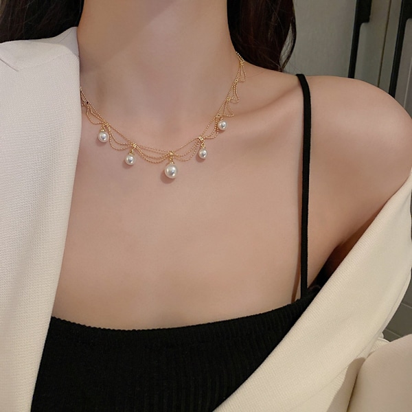 Luxury Pearl Tupsu Charm Chain French Vintage Pearl Tupsu