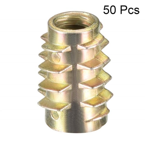 50 stk Gevindindsatser Møtrikker Møbler M6X15MM M6x15mm