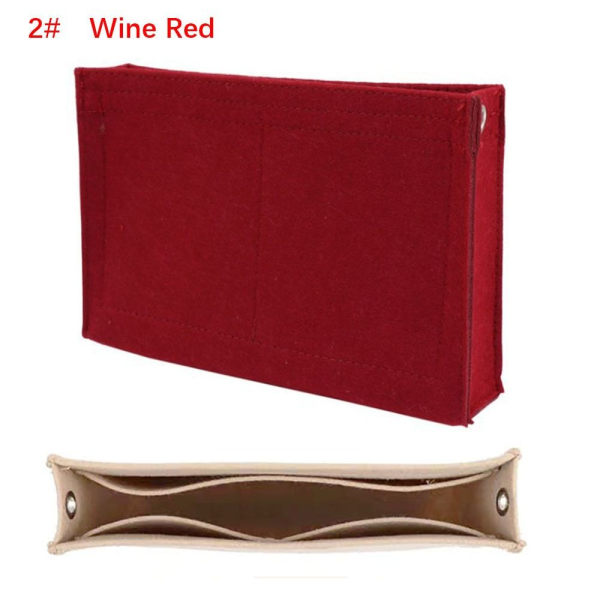 Filt-inläggsväska Handväska Liner WINE RED 2# 2# Wine Red 2#-2#