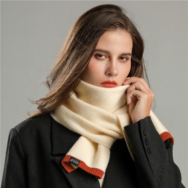 Vinterstickad Scarf Varm Sjal GUL yellow
