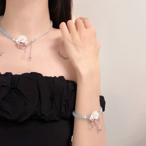 Värikäs makea karkkiriipus kaulakoru ja rannekoru Bracelet