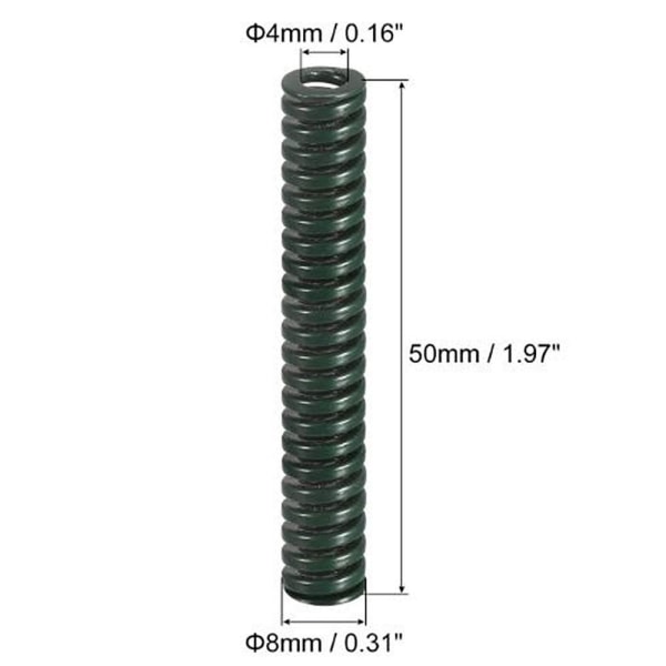 2 stk 3D-skriver Die Spring Spiral Stamping Spring 8MM X 50MM 8mm x 50mm