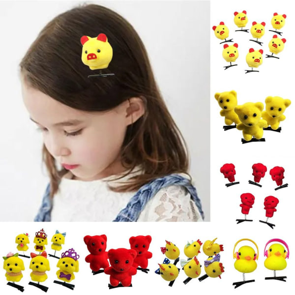 10 stk Little Yellow Duck Plys hårnåle Spring Hårclips 04 04 04