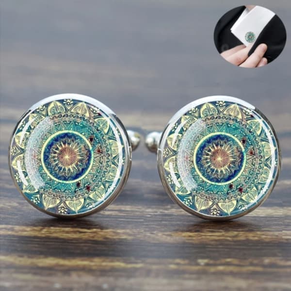 Mandala Mansjettknapper Mansjettknapper for Menn 9 9 9